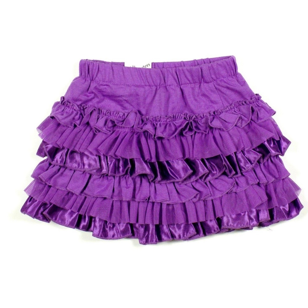 PURPLE MINI SKIRT W/ RUFFLES